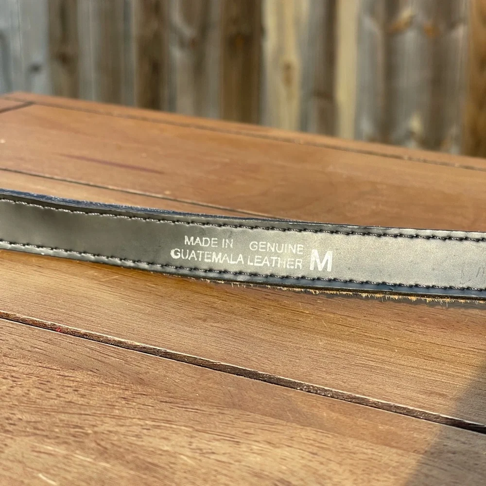 Leopard Print Belt with Gold Buckle - Picture 3 of 3